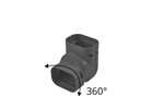 Inoac - CleanDuct 100 - twist bocht - horizontaal/verticaal rotatie 360° 