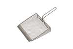 Lineoplus - Platte frietschep rvs - 220x190mm - gevlochten draad - met schraper 