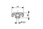Fermod - Montageprofiel 3312 - voor dichting 2311/8511 - 2.5mtr/lng 