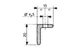 Fermod - Montageprofiel voor dichting 3350 / 8550 - 2.1mtr/lng 