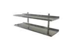 Lineoplus - Rvs wandrek - complete kit - 2 niveaus - 1200x330mm - hoogte 450mm 