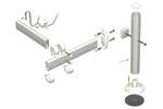 CoolX - Staander 62x62mm geanodiseerd alu - 5mtr/lng 