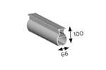 CoolX - Loopprofiel - 100x66mm - geanodiseerd alu - 6mtr/lng 