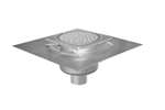 Linum - Rvs vloerafvoerput 150x150mm - verticale afvoer 50mm 