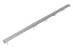 Linum - Bakgoot rvs 150x6000mm - centrale afvoer ø75mm horizontaal 