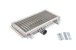 Linum - Bakgoot rvs 600x300mm - centrale afvoer ø75mm horizontaal 