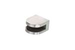 Linum - Glasklem met afneembaar rugplaatje - 6mm glas - ronde montage aisi316 
