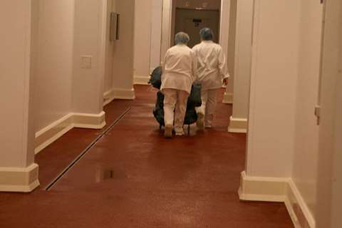 CoolX - Binnenhoek stootrand polyster beton - 2x500mm in verstek verzaagd  CoolX - Binnenhoek stootrand polyster beton - 2x500mm in verstek verzaagd