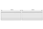 CoolX - Binnenhoek polyester stootrand - 2x500mm in verstek verzaagd 