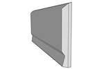 CoolX - Binnenhoek polyester stootrand - 2x500mm in verstek verzaagd 