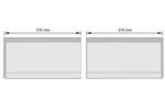 CoolX - Binnenhoek polyester stootrand - 2x575mm in verstek verzaagd 