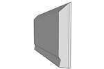 CoolX - Binnenhoek polyester stootrand - 2x575mm in verstek verzaagd 