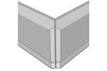 CoolX - Buitenhoek polyester stootrand- 1150mm - te snijden 