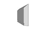 CoolX - Binnenhoek polyester stootrand - 2x575mm in verstek verzaagd 