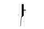 CoolX - Indruksleepband rubber - voor draaideur koelcel - h = 82mm 