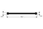 CoolX - Sleeprubber - 1.25mtr/lng 