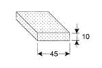 CoolX - Celrubber eenzijdig zelfklevend - 45x10mm - 10mtr/rol 