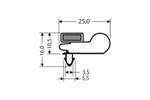 CoolX - Indrukprofiel met magneet m25 - 2.5mtr/lng 