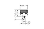 CoolX - Indrukprofiel met magneet m18 - 2.55mtr/lng 