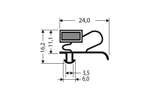 CoolX - Indrukprofiel met magneet m25 - 2.55mtr/lng 