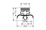 CoolX - Indrukprofiel met magneet m18 - 2.55mtr/lng 