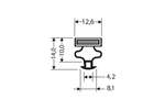 CoolX - Indrukprofiel met magneet m18 - 2.55mtr/lng 