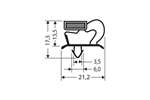 CoolX - Indrukprofiel met magneet m25 - 2.55mtr/lng 