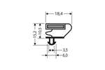 CoolX - Indrukprofiel met magneet m18 - 2.55mtr/lng 