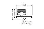 CoolX - INDRUKPROFIEL MET MAGNEET M72 - 2.6MTR/LNG 