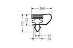 CoolX - Indrukprofiel met magneet m25 - 2.55mtr/lng 