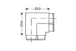 CoolX - Hoekstuk - 23x23mm voor jpc-112 