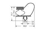 CoolX - Indrukprofiel met magneet m25 - 2.6mtr/lng 