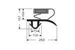 CoolX - Indrukprofiel met magneet m71 - 2.65mtr/lng 