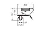 CoolX - Indrukprofiel met magneet m71 - 2.55mtr/lng 