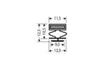 CoolX - INDRUKPROFIEL MET MAGNEET M25 - 2.55MTR/LNG 