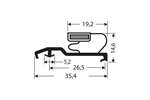 CoolX - Indrukprofiel met magneet b25 - 2.6mtr/lng 
