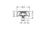 CoolX - Indrukprofiel met magneet m66 - 2.55mtr/lng 