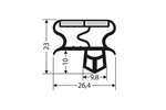 CoolX - Indrukprofiel met magneet m18 - 2.5mtr/lng 