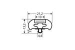 CoolX - INDRUKPROFIEL MET MAGNEET M66 - 2.5MTR/LNG 