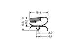CoolX - Indrukprofiel met magneet m66 - 2.55mtr/lng 