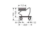 CoolX - Indrukprofiel met magneet c25 - 2.6mtr/lng 