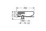 CoolX - Indrukprofiel met magneet m25 - 2.55mtr/lng 