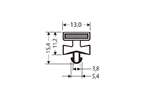 CoolX - Indrukprofiel met magneet m18 - 2.55mtr/lng 