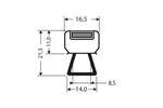 CoolX - Indrukprofiel met magneet ms2 - 2.55mtr/lng 
