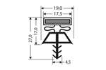 CoolX - Indrukprofiel met magneet b72 - 2.44mtr/lng 