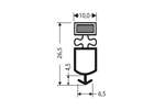 CoolX - Indrukprofiel met magneet c76 - 2.35mtr/lng 