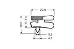 CoolX - Indrukprofiel met magneet m25 - 2.55mtr/lng 