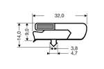 CoolX - Indrukprofiel met magneet m25 - 2.55mtr/lng 