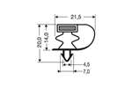 CoolX - Indrukprofiel met magneet m25 - 2.6mtr/lng 