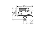 CoolX - Indrukprofiel met magneet m76 - 2.6mtr/lng 